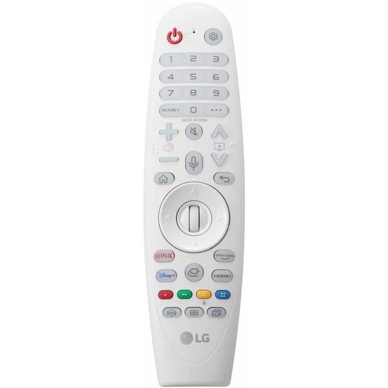 LG Magic Remote with streaming shortcuts and navigation wheel