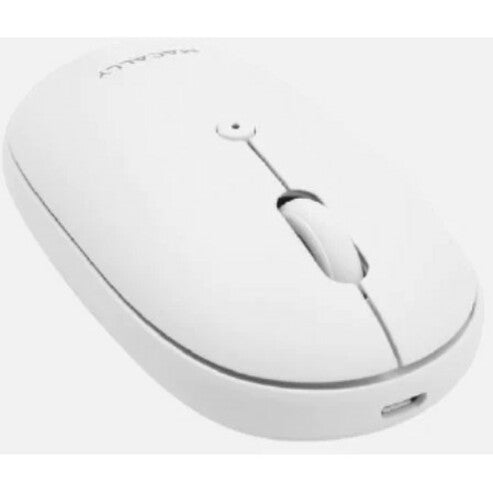 Macally BTTOPBAT Wiederaufladbare Bluetooth Optische Maus für Mac und PC Ergonomische Passform 1600 DPI Kabellos