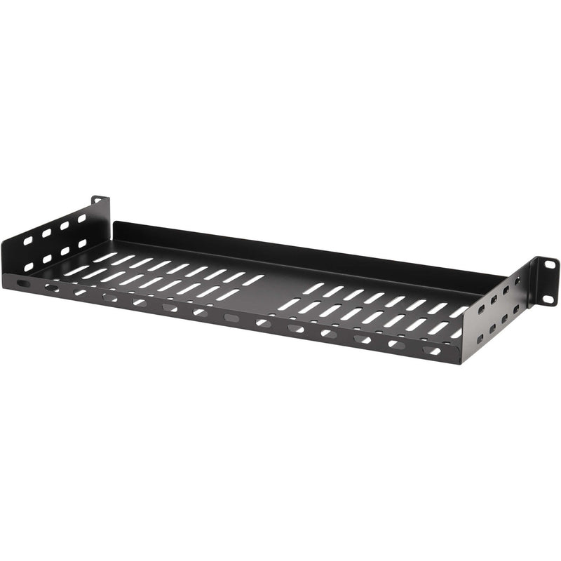 Angled view of rack shelf highlighting sturdy construction