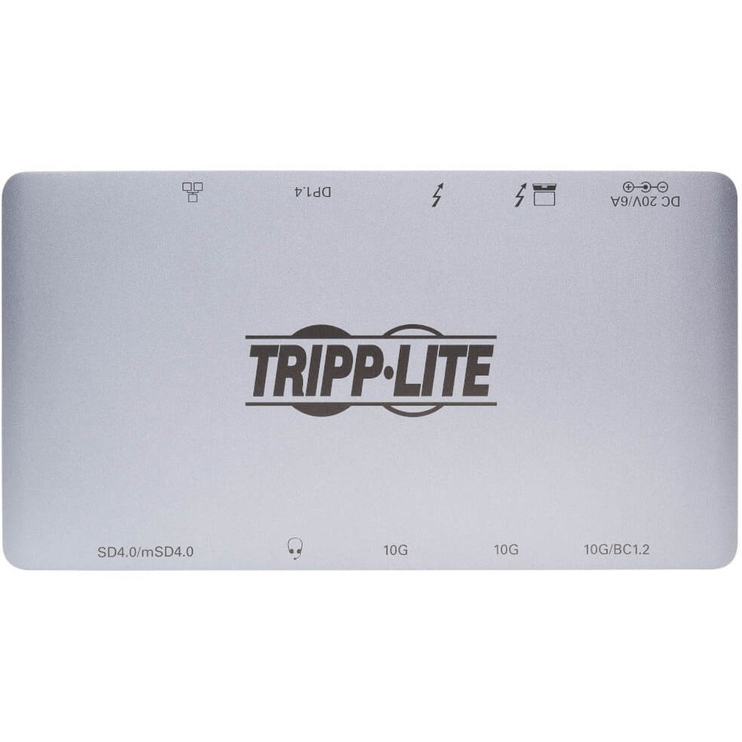 Tripp Lite MTB3-DOCK-03INT ドッキングステーション、Thunderbolt 3、120W電源供給、2つのThunderbolt 3ポート、HDMI、USB-C、USB-A、DisplayPort、RJ-45、SD/microSDカードリーダー、ギガビットイーサネット ブランド名：Tripp Lite Tripp Liteを翻訳した日本語：トリップライト