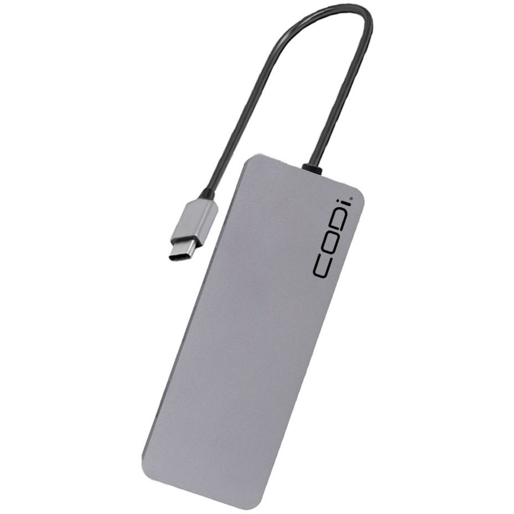 CODi A01065 Concentrador Multi Puerto 5 en 1 USB Tipo C 4 Puertos USB 3.0