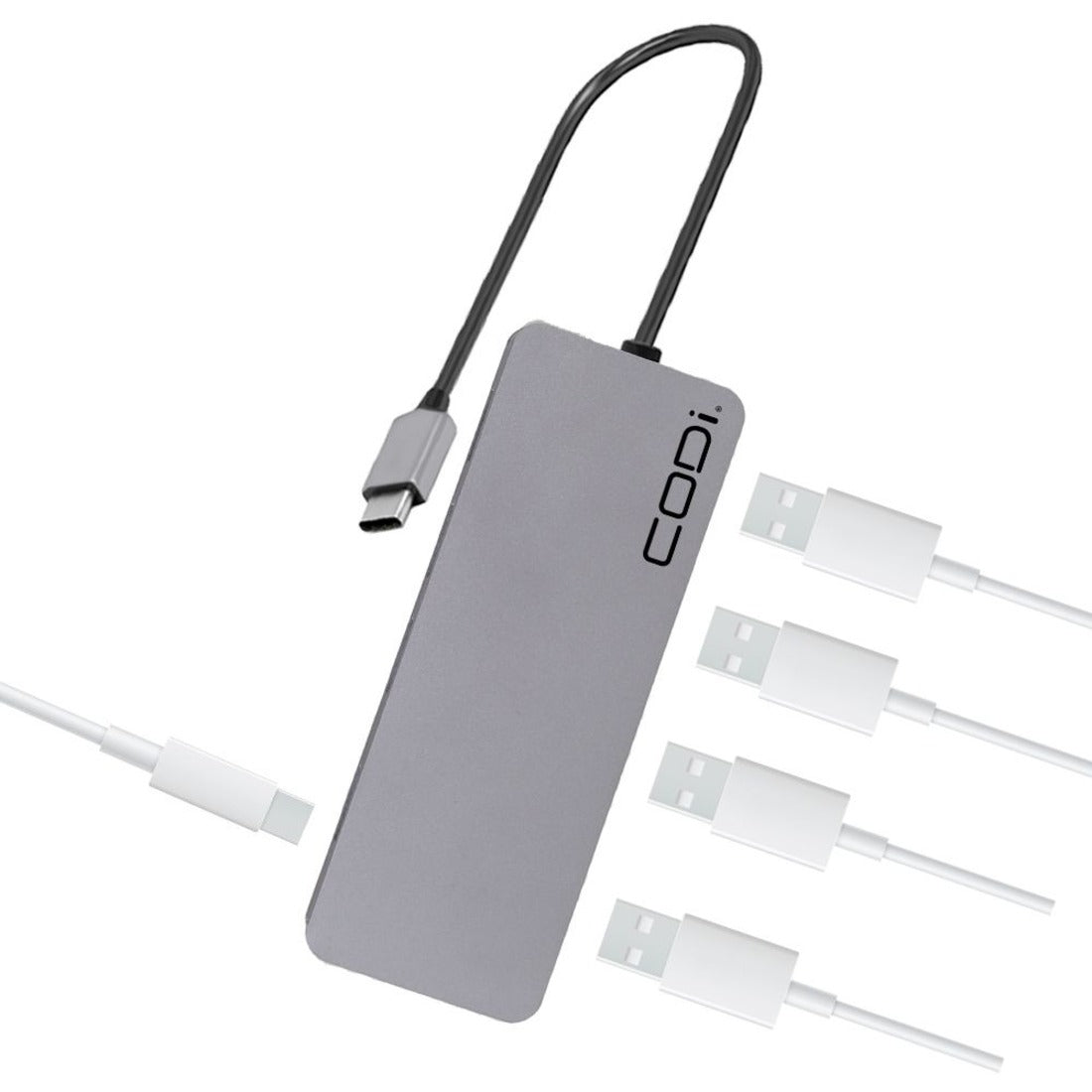 CODi A01065 5合1 多端口集线器，USB Type C，4个 USB 3.0 端口 品牌名称：CODi 品牌翻译：科迪