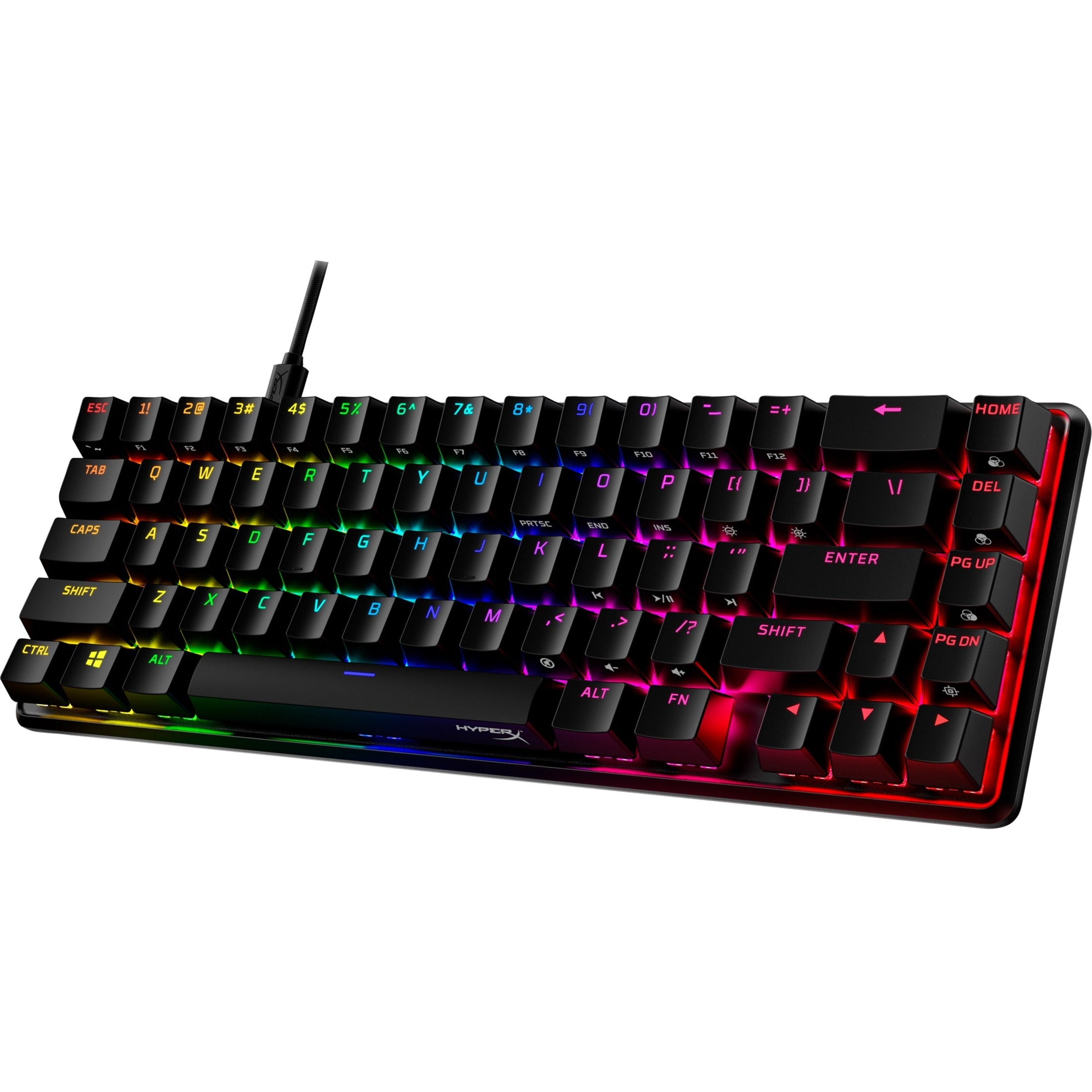 HP 4P5D6AA Alloy Origins 65 Mechanical Gaming Keyboard - Red, Backlit RGB LED, Mechanical Keys, USB Type C