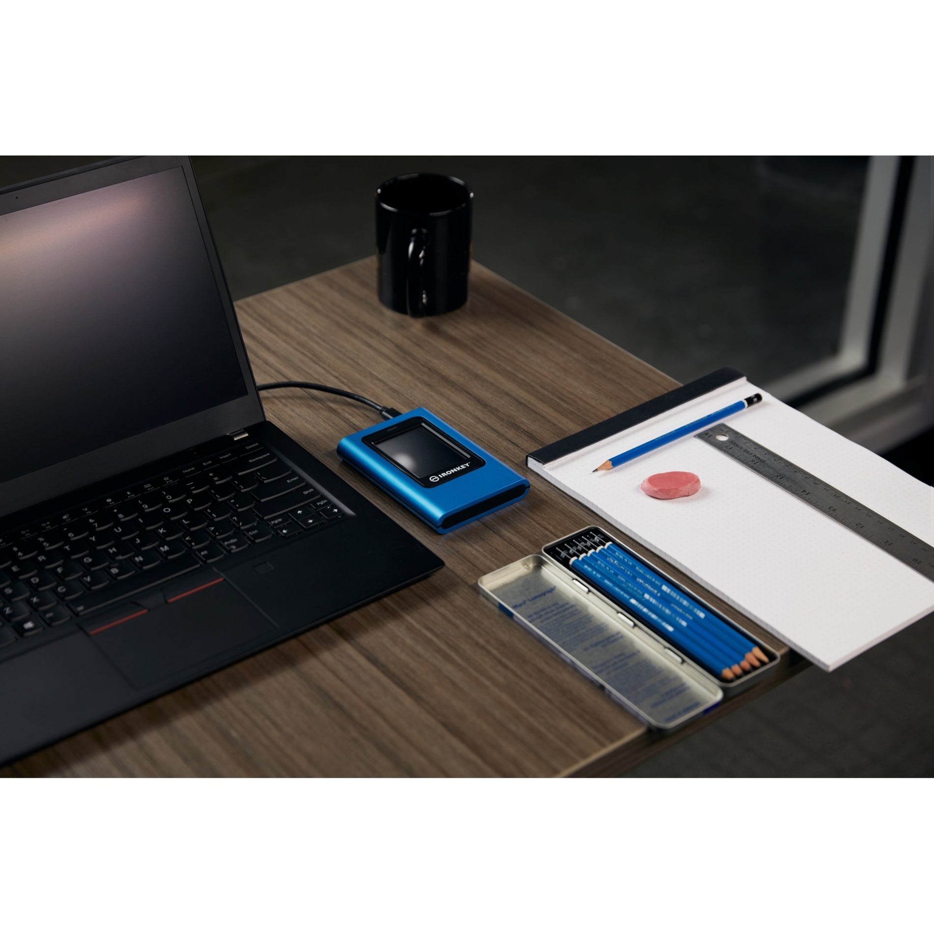 Kingston IKVP80ES/1920G IronKey Vault Privacy 80 External SSD, 1.88 TB, 256-bit AES Encrypted, USB 3.2 (Gen 1)