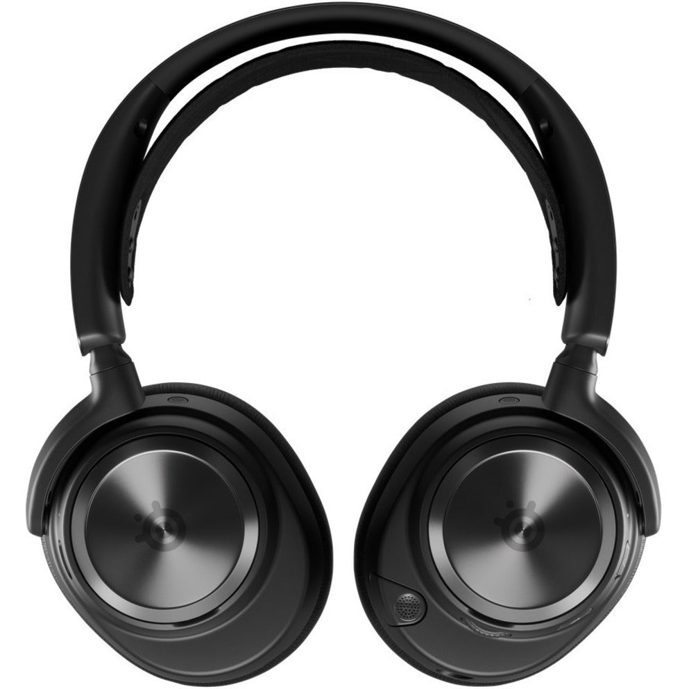 Front view of SteelSeries Arctis Nova Pro Wireless headset showing dual earcup design-alternate-image4