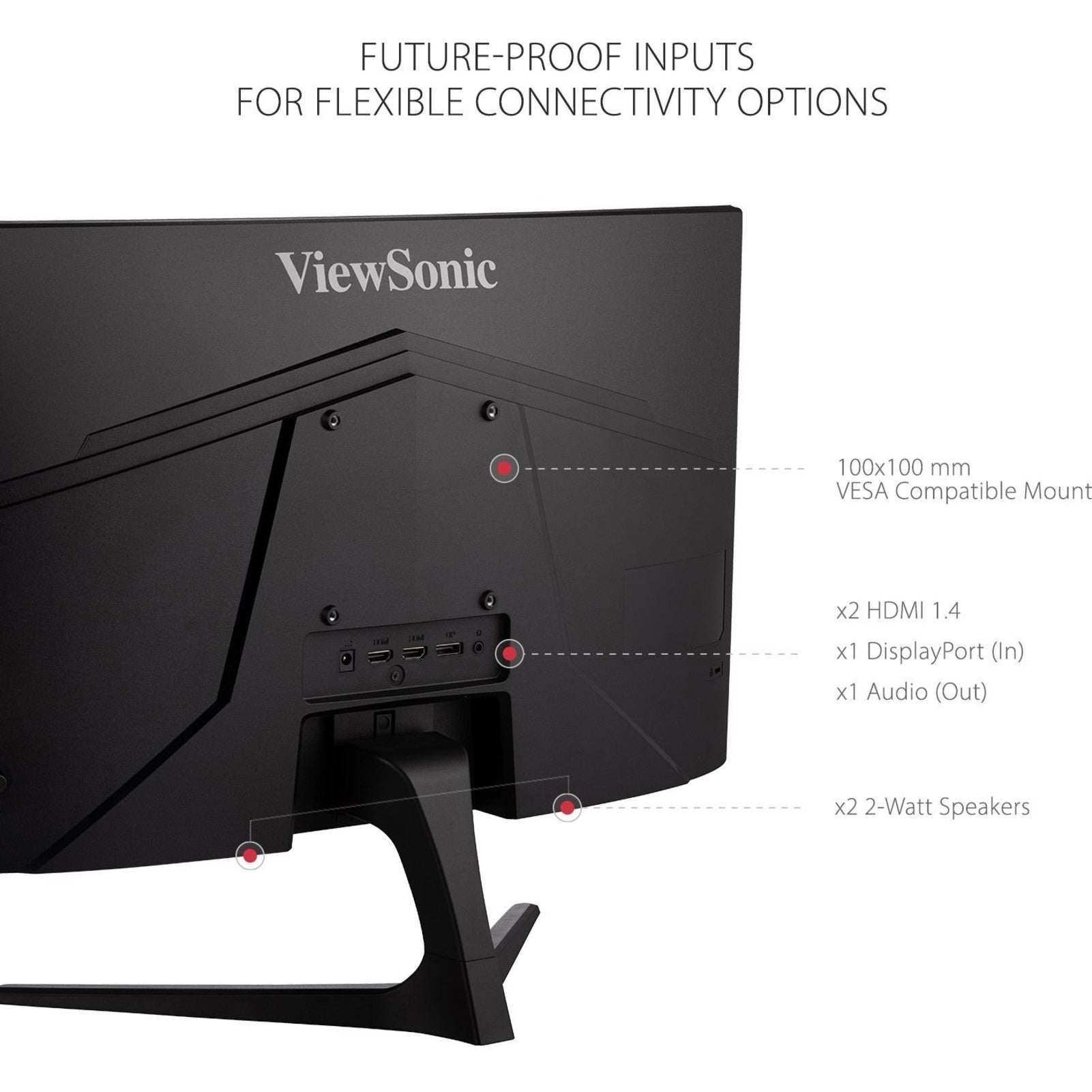 ViewSonic VX2418C 24" 165Hz Curved Gaming Monitor, Full HD, 1ms Response Time, HDMI/DisplayPort