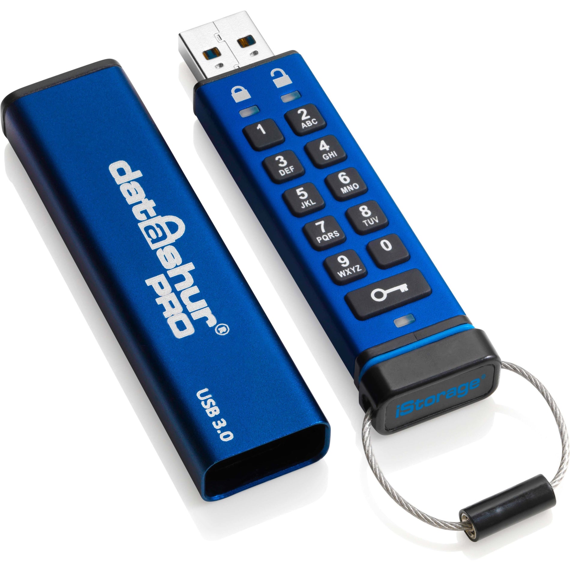 iStorage IS-FL-DA3-256-16 datAshur PRO 16GB USB 3.2 Type A Flash Drive, Environmentally Friendly, FCC, CE, C-tick, FIPS 140-2 Level 3, NLNCSA DEP-V, NATO Restricted