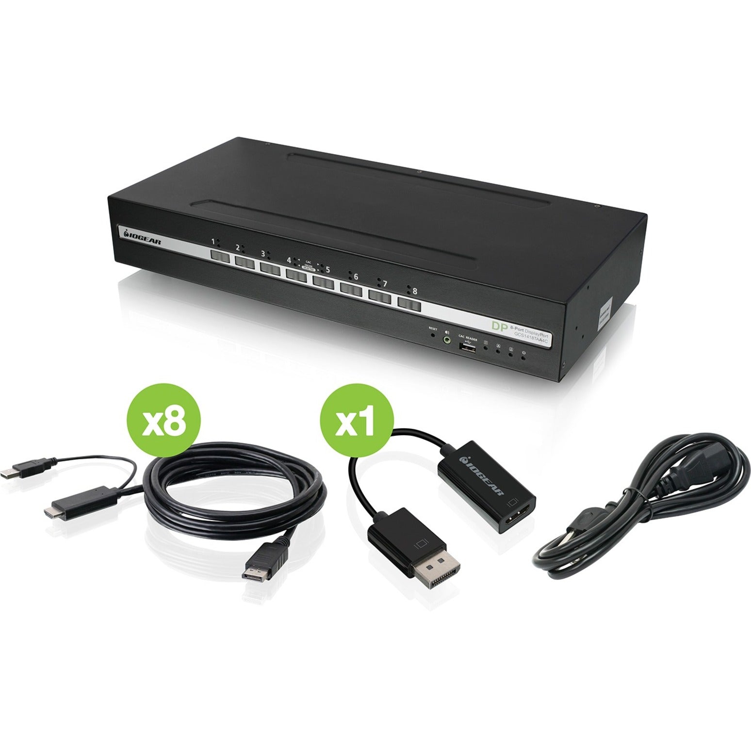 IOGEAR GCS1418TAA4C-UN Interrupteur KVM Sécurisé 8 Ordinateurs Pris en Charge Garantie de 3 Ans