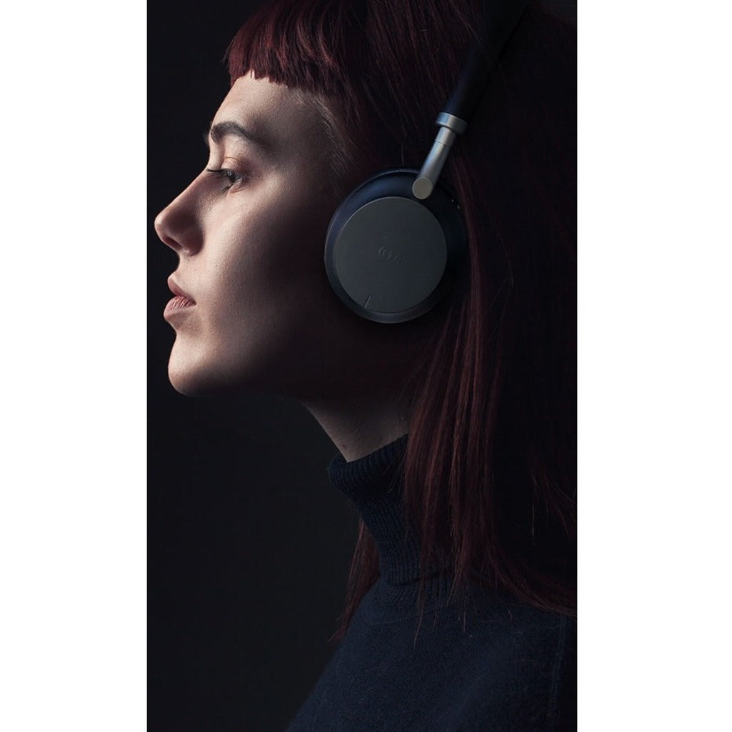 Yealink 1208609 BH72 Headset Nirkabel Bluetooth 5.2 Stereo Ear-cup Headset dengan Pembatalan Kebisingan Aktif Pengisian Nirkabel Qi dan Bantal Telinga Memori yang Nyaman