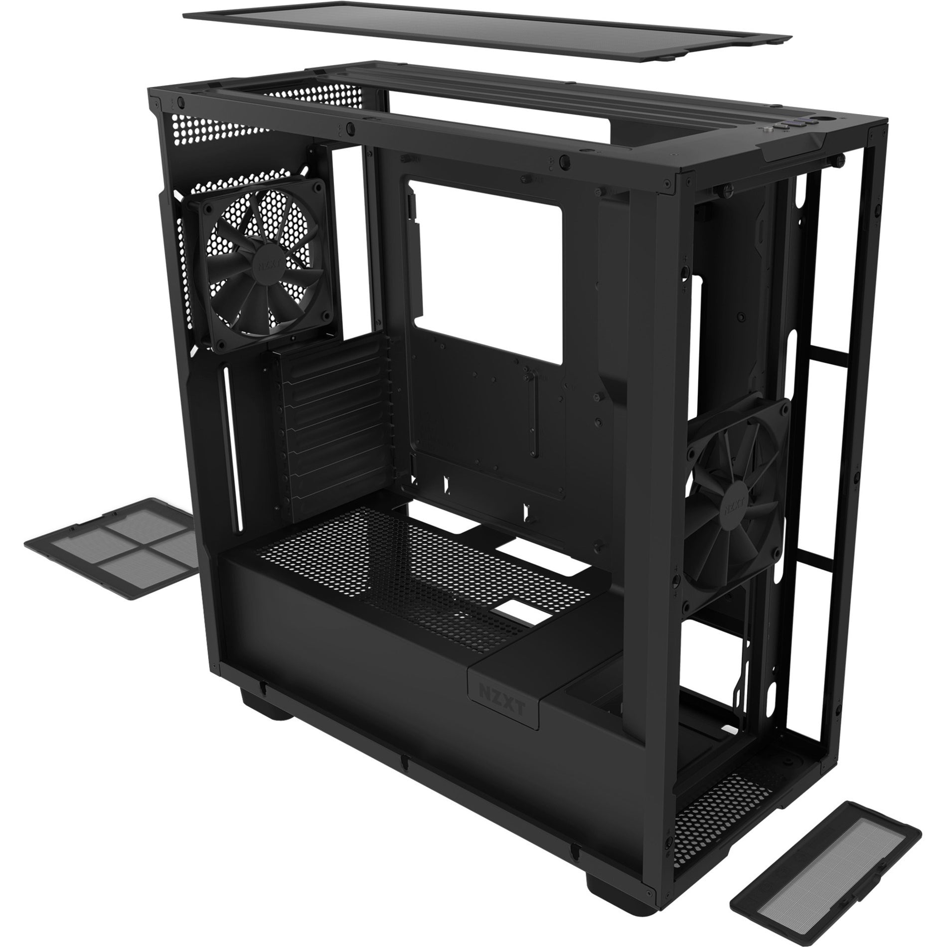 NZXT CM-H71BB-01 H7 MID-Tower Case, Tempered Glass, Black, 8 Expansion Bays, 7 Expansion Slots