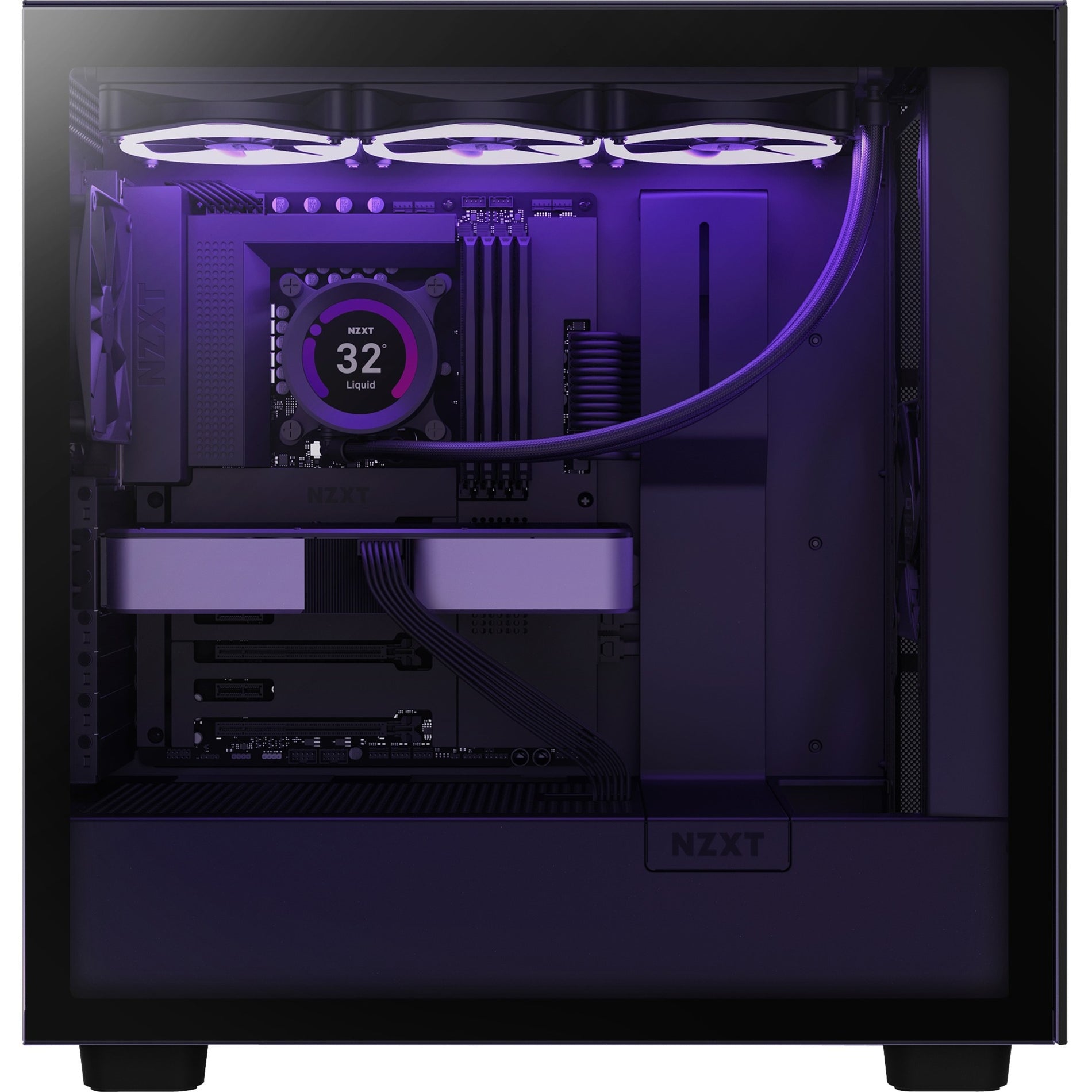 NZXT CM-H71BB-01 H7 MID-Tower Case, Tempered Glass, Black, 8 Expansion Bays, 7 Expansion Slots