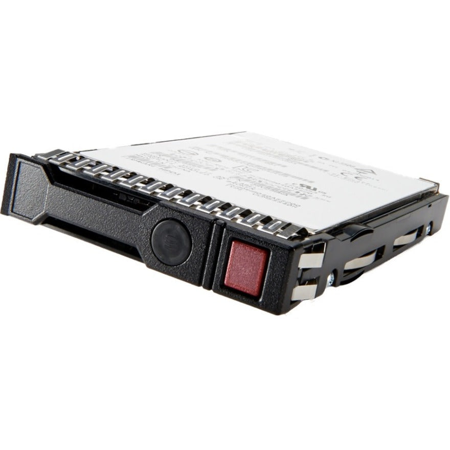 HPE 10TB SATA enterprise hard drive with hot-swap carrier showing black mounting frame and red release button-alternate-image1