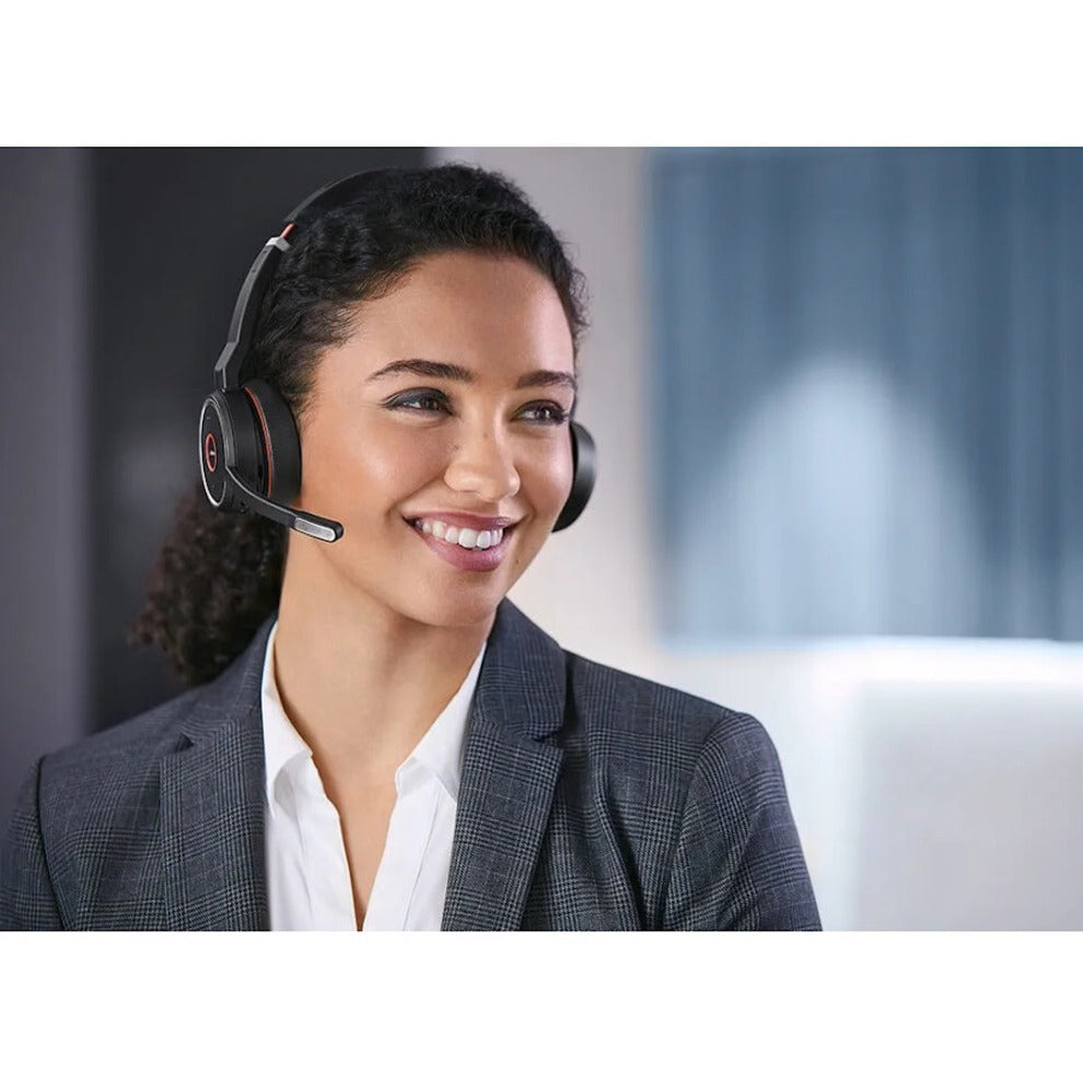 Jabra 7599-842-109 Evolve 75 Headset, Wireless Bluetooth Stereo Headset with Active Noise Canceling, Hands-free and Comfortable [Discontinued]