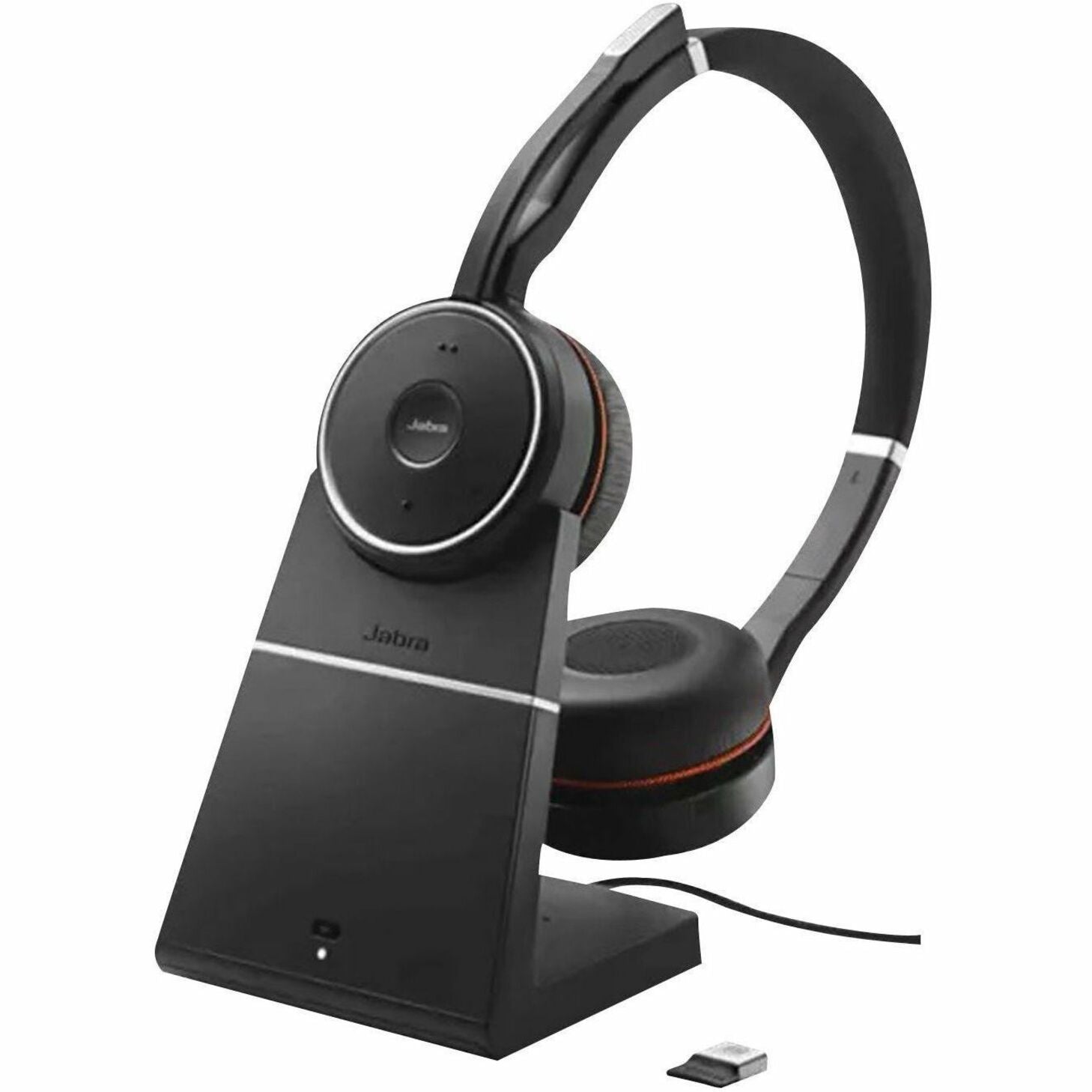 Jabra 7599-842-199 Evolve 75 Headset Draadloze Bluetooth On-Ear Hoofdtelefoon