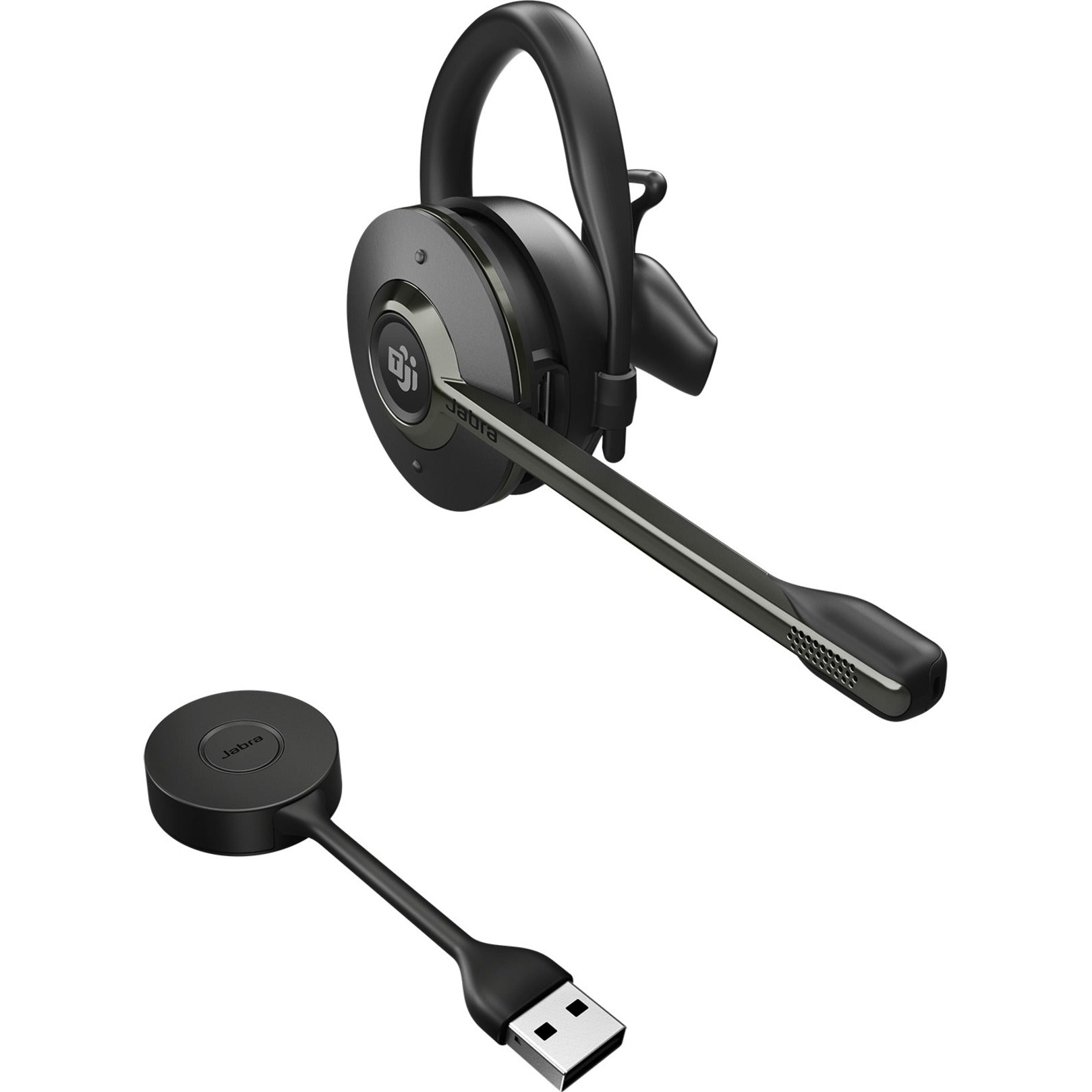 Jabra Engage 55 Wireless DECT Mono Headset, Professional Noise-Cancelling Microphone, 150m Range, SafeTone 2.0 Protection, USB-A Connectivity, Black - 9555-410-125 (1 Year Warranty)