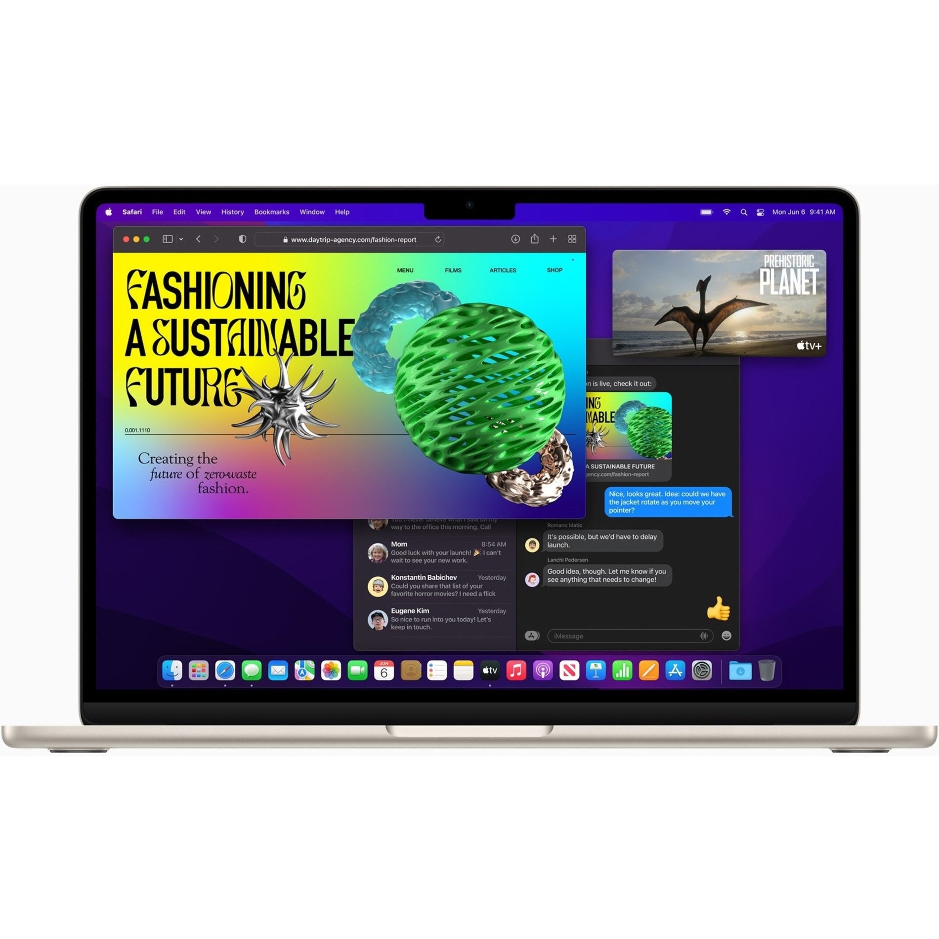 أبل MLY23LL/A ماك بوك إير 13.6" لابتوب، M2، 8 جيجابايت رام، 512 جيجابايت SSD، macOS مونتيري