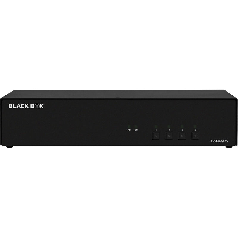 Front view of Black Box Secure KVM Switch displaying control buttons and status indicators