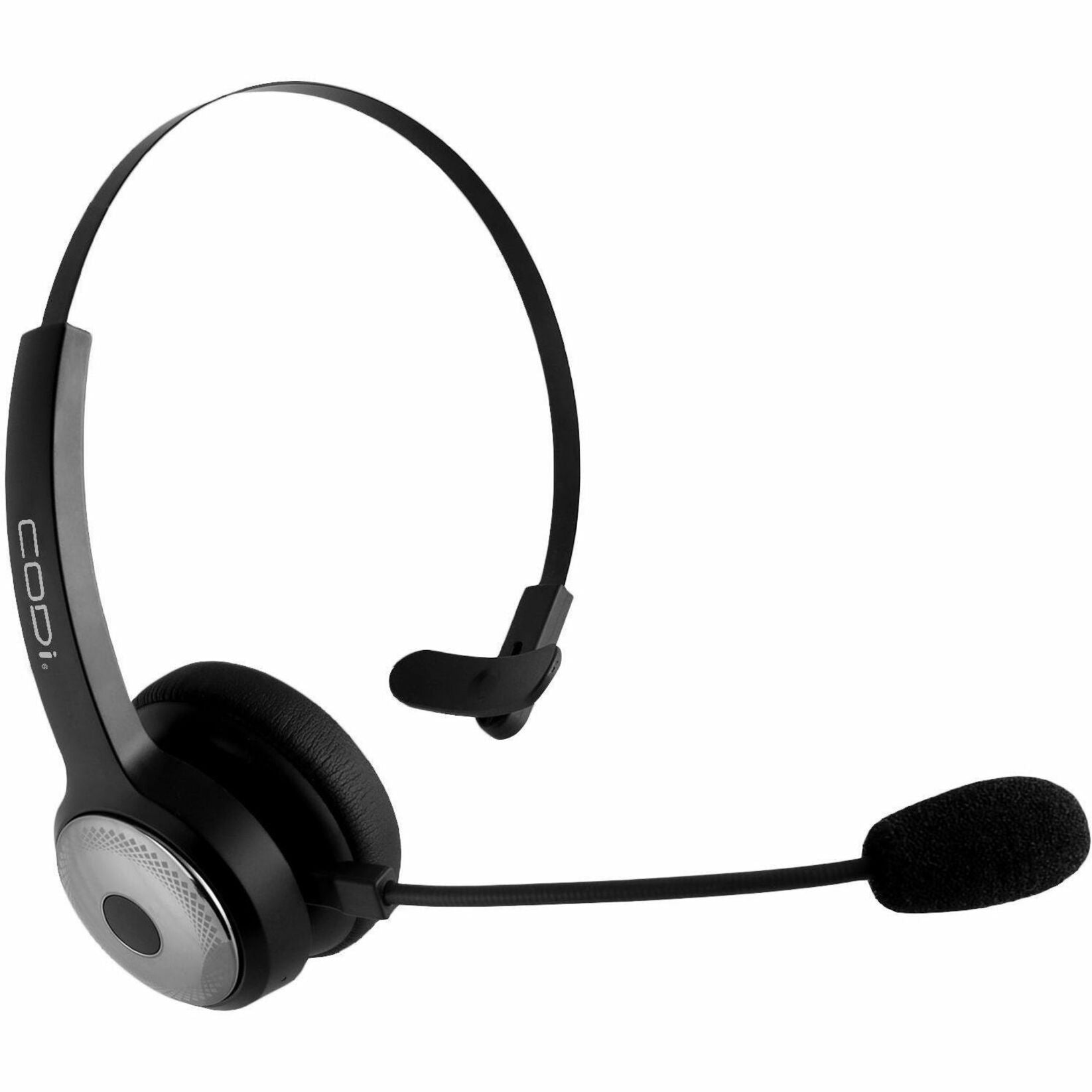 Side view of CODi wireless headset showing adjustable boom microphone and over-ear design-alternate-image1