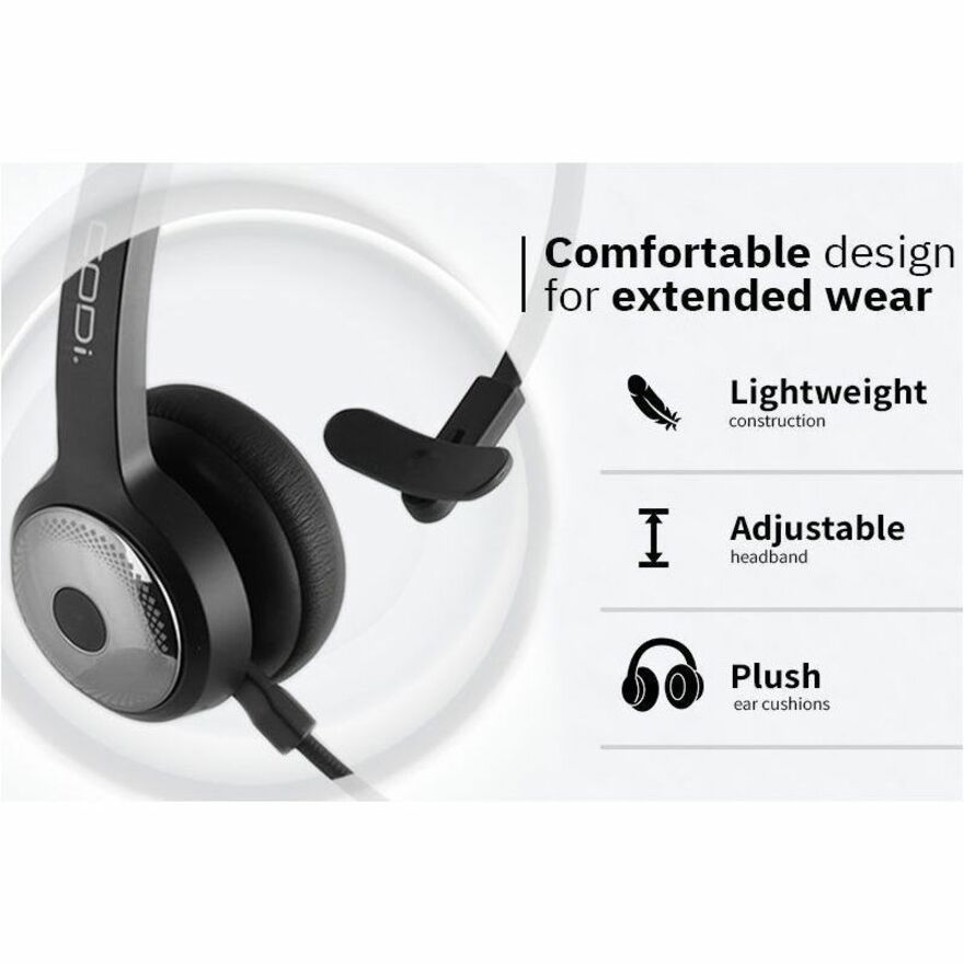 Detailed view of CODi headset highlighting comfort features and design elements-alternate-image5