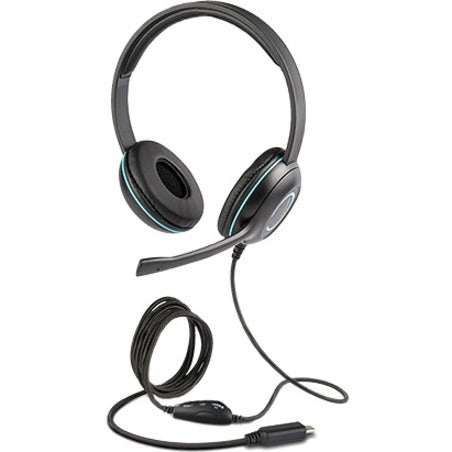 Side view of headset showing streamlined design with USB-C cable-alternate-image5