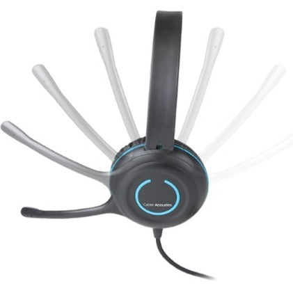 Headset showing range of headband adjustment positions with blue accent detail-alternate-image2