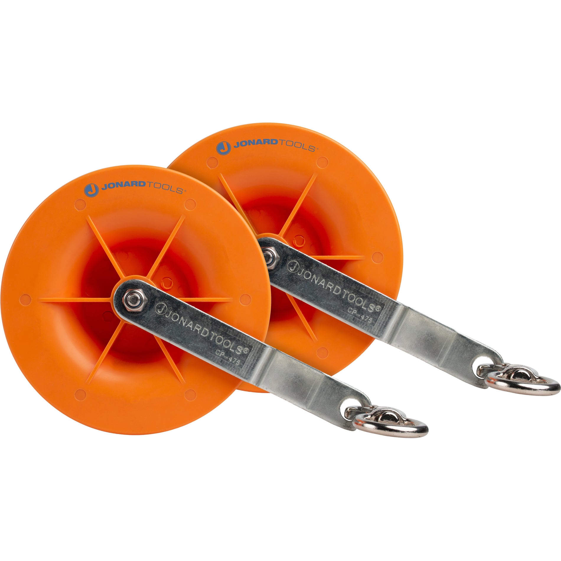 品牌：Jonard Tools   标题：Jonard Tools CP-475 低压电缆、网络和同轴电缆用滑轮（2件装）-耐用的镀锌电缆滑轮