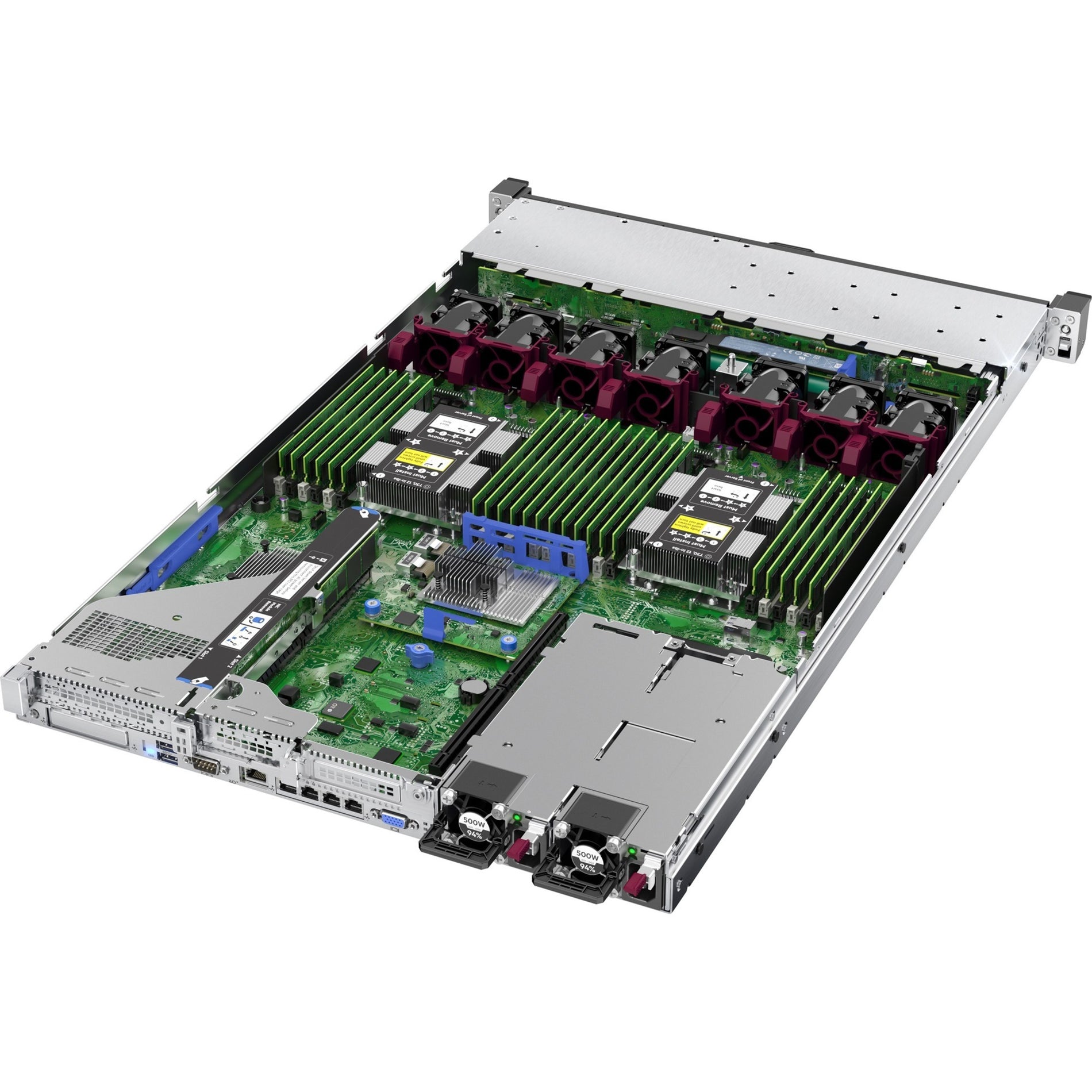 HPE P56956-B21 เซิร์ฟเวอร์แร็ค ProLiant DL360 G10 1U Intel Xeon Silver 4210R 2.40 GHz แรม 32GB คอนโทรลเลอร์ SAS 12Gb/s