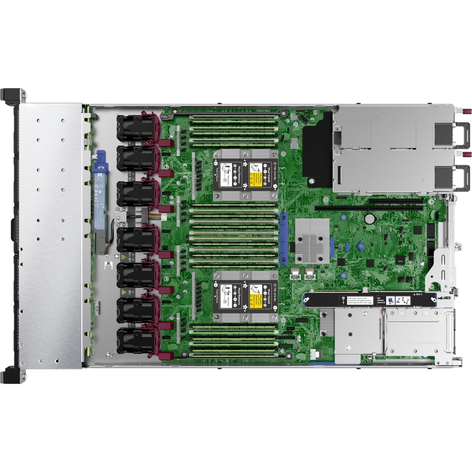 HPE P56956-B21 เซิร์ฟเวอร์แร็ค ProLiant DL360 G10 1U Intel Xeon Silver 4210R 2.40 GHz แรม 32GB คอนโทรลเลอร์ SAS 12Gb/s