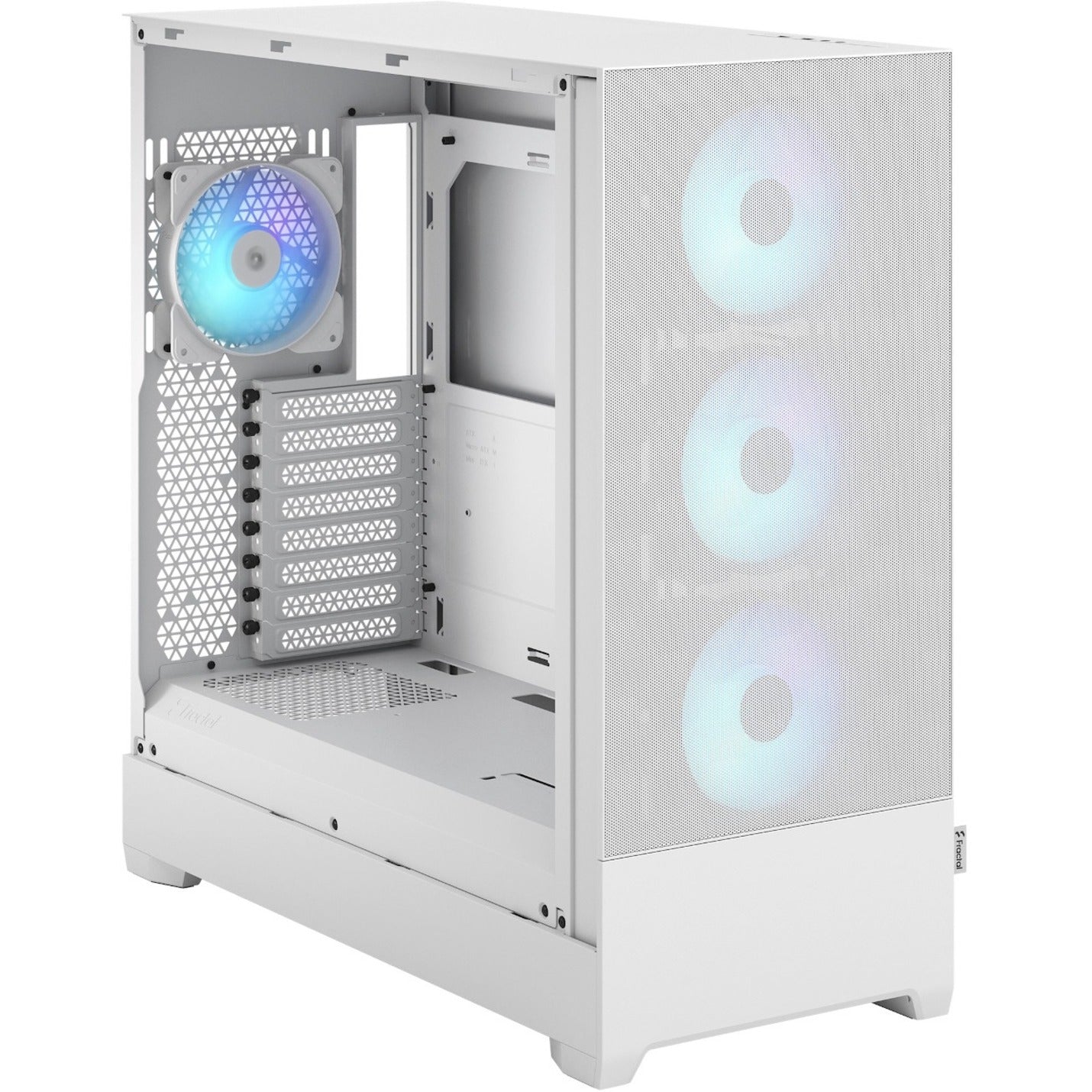 Fractal Design FD-C-POR1X-01 Pop XL Air RGB Computer Case, Tower, White, 4.72" Fans, Steel, Tempered Glass