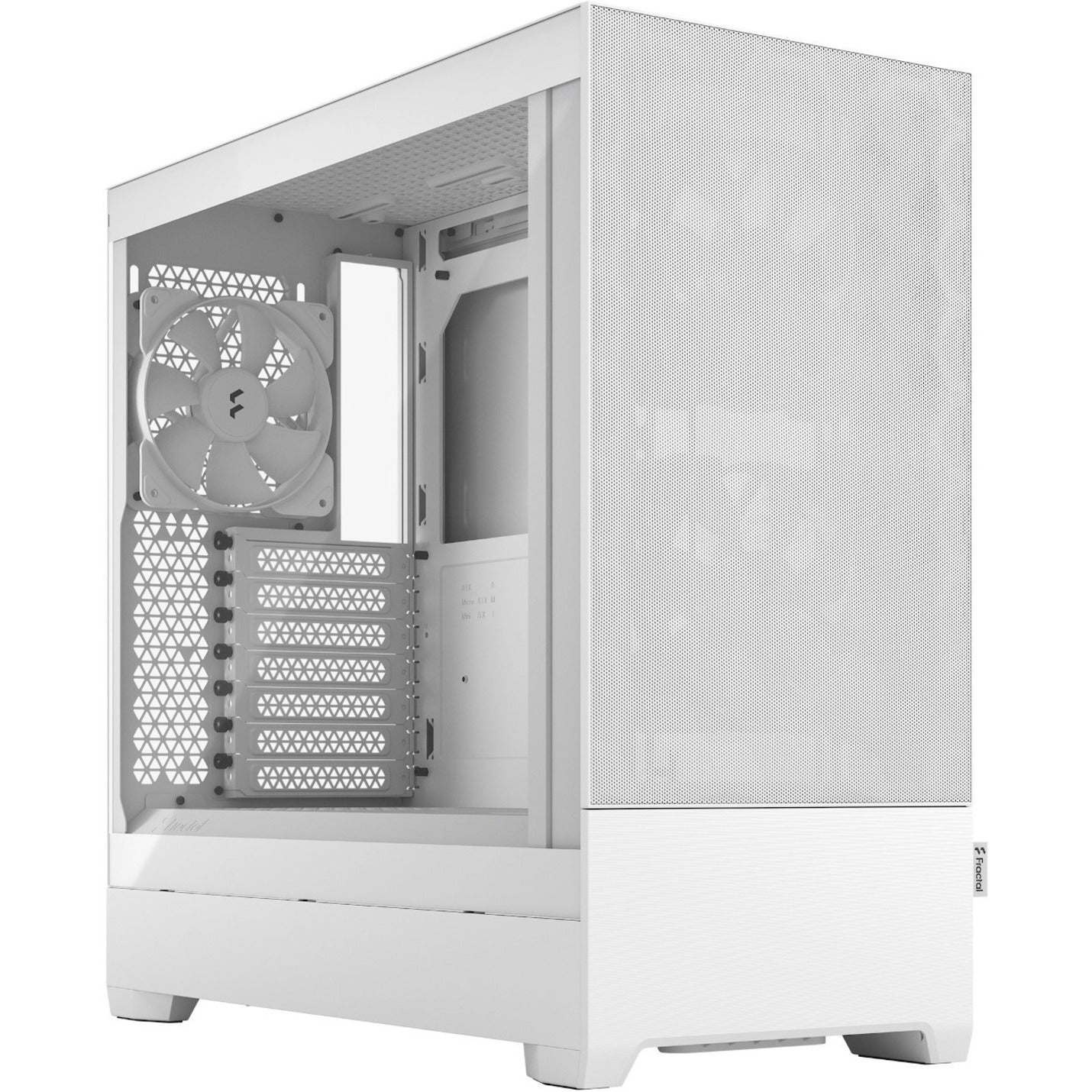 Fractal Design FD-C-POR1A-01 Pop Air RGB Computer Case, White, Steel, Tempered Glass, 3 Fans Installed