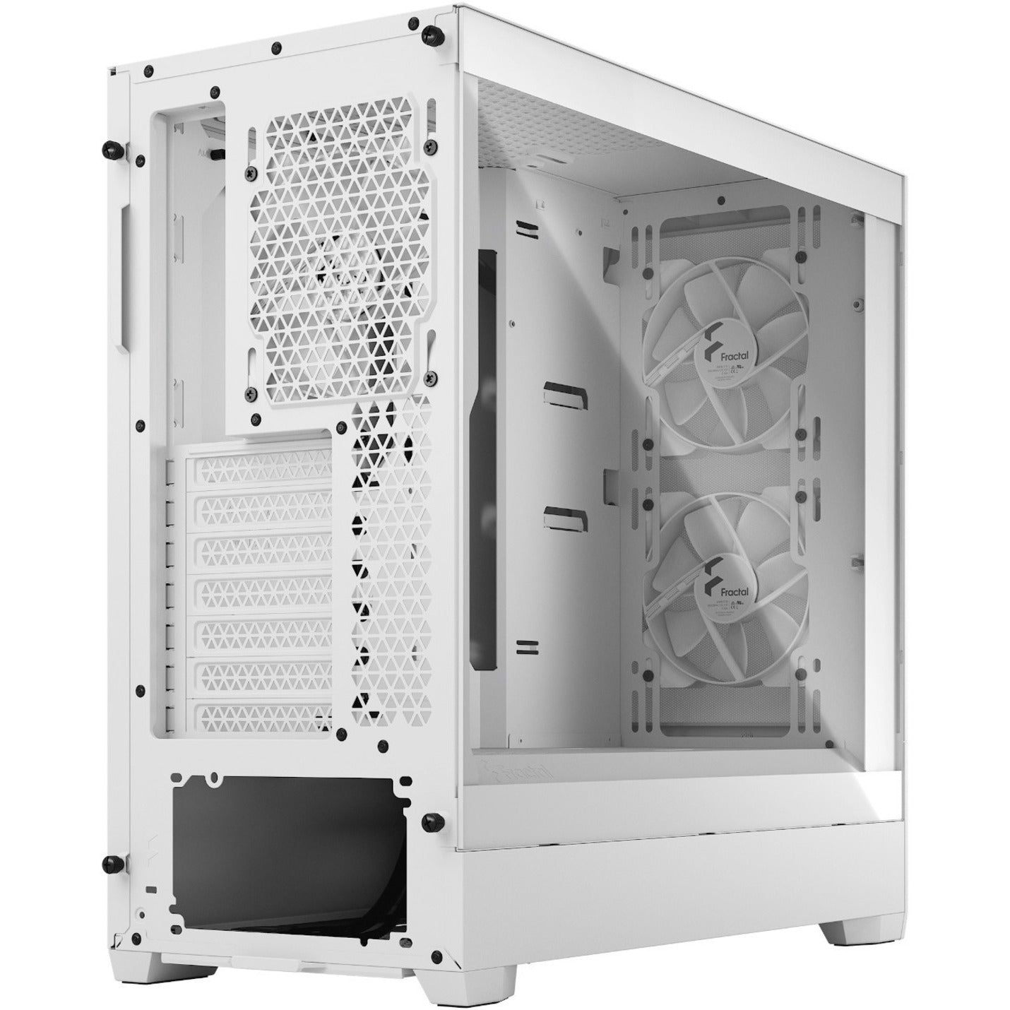 Fractal Design FD-C-POR1A-01 Pop Air RGB Computer Case, White, Steel, Tempered Glass, 3 Fans Installed