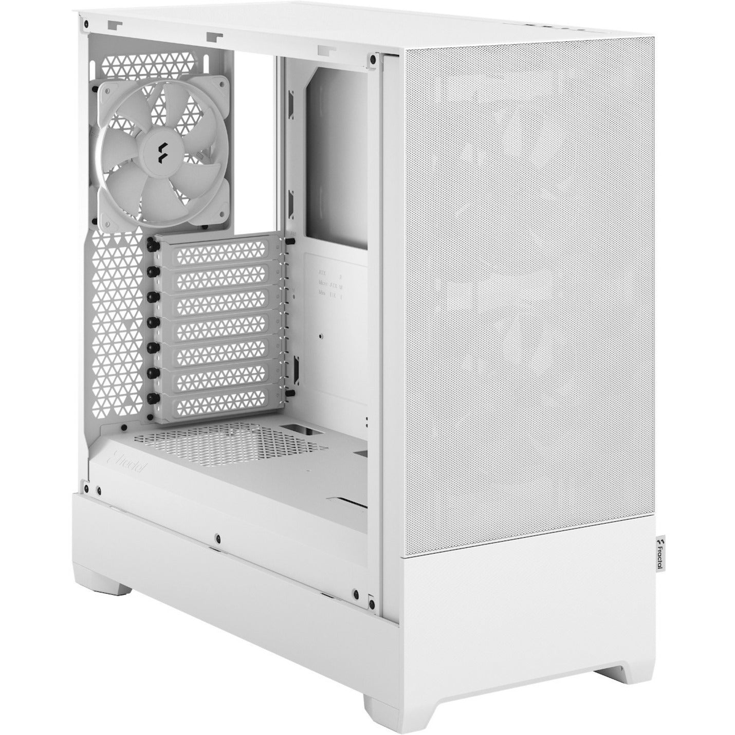 Fractal Design FD-C-POR1A-01 Pop Air RGB Computer Case, White, Steel, Tempered Glass, 3 Fans Installed