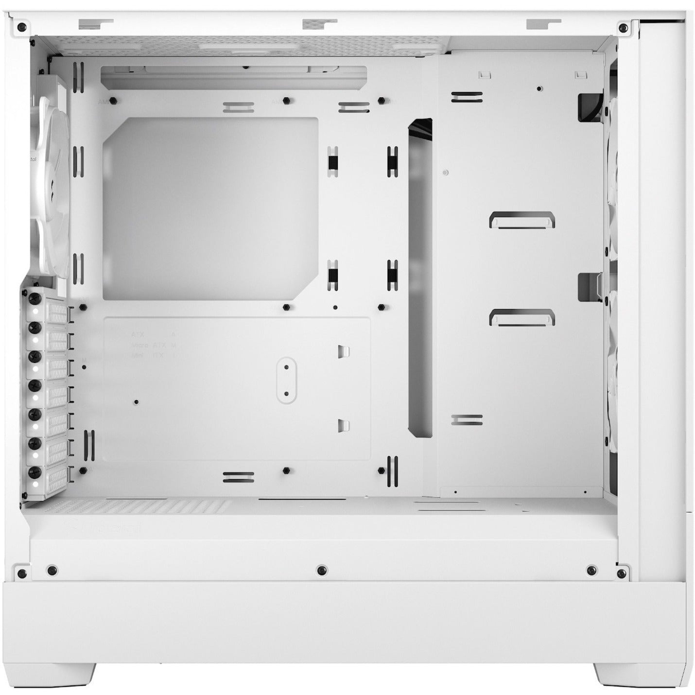 Fractal Design FD-C-POR1A-01 Pop Air RGB Computer Case, White, Steel, Tempered Glass, 3 Fans Installed