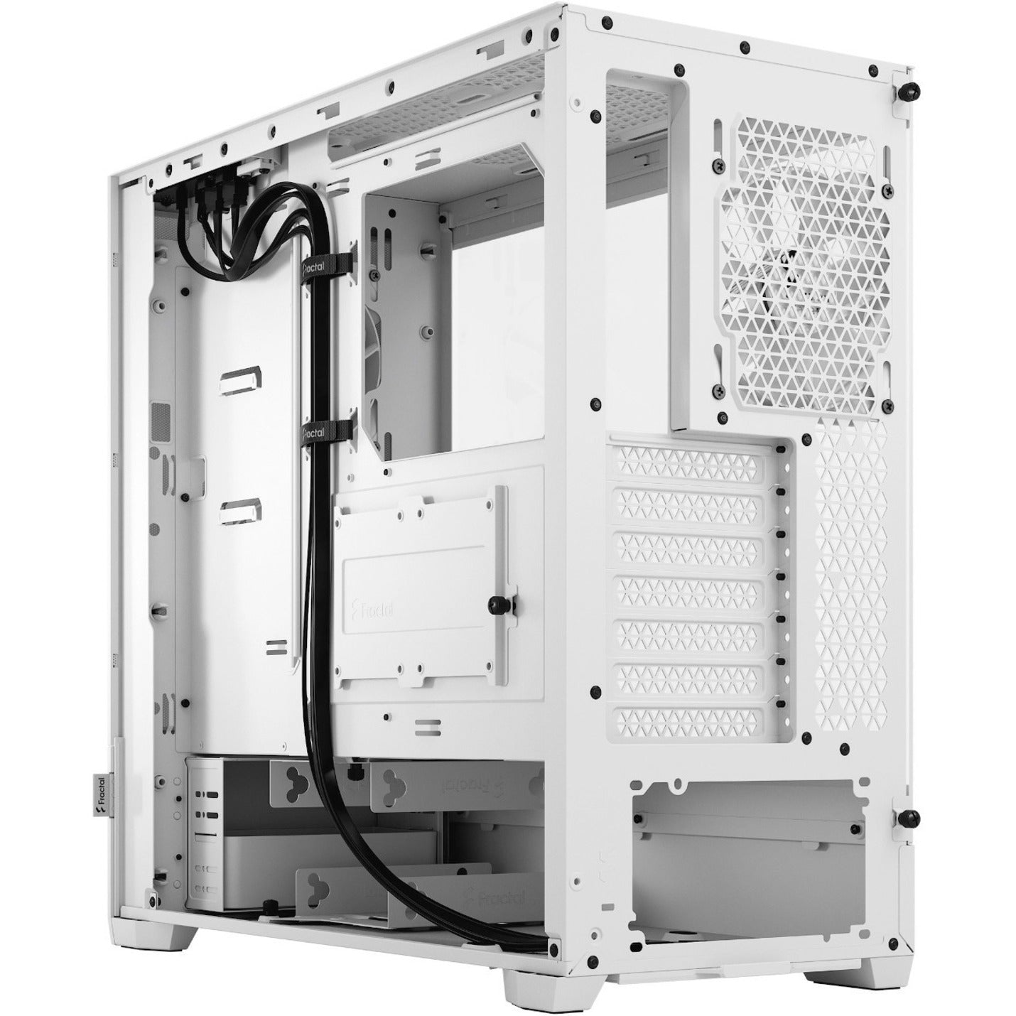 Fractal Design FD-C-POR1A-01 Pop Air RGB Computer Case, White, Steel, Tempered Glass, 3 Fans Installed