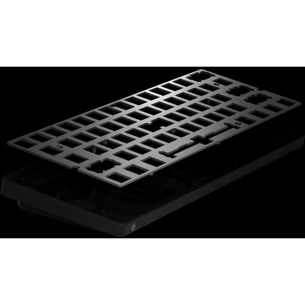 Internal view of Apex Pro Mini keyboard's aluminum top plate construction-alternate-image7