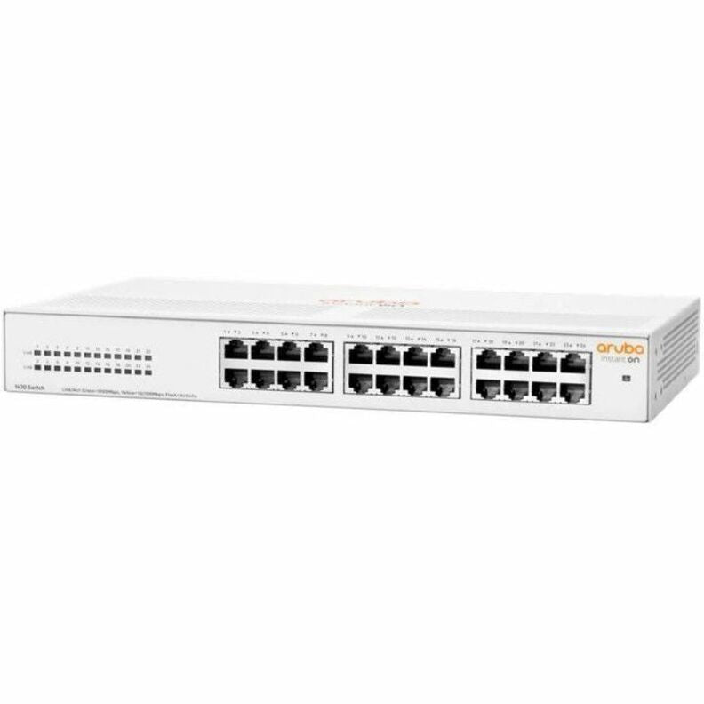 Aruba Instant On 1430 24G Switch, Gigabit Ethernet Network, Wall Mountable, Table Top, Under Table, Rack-mountable, White