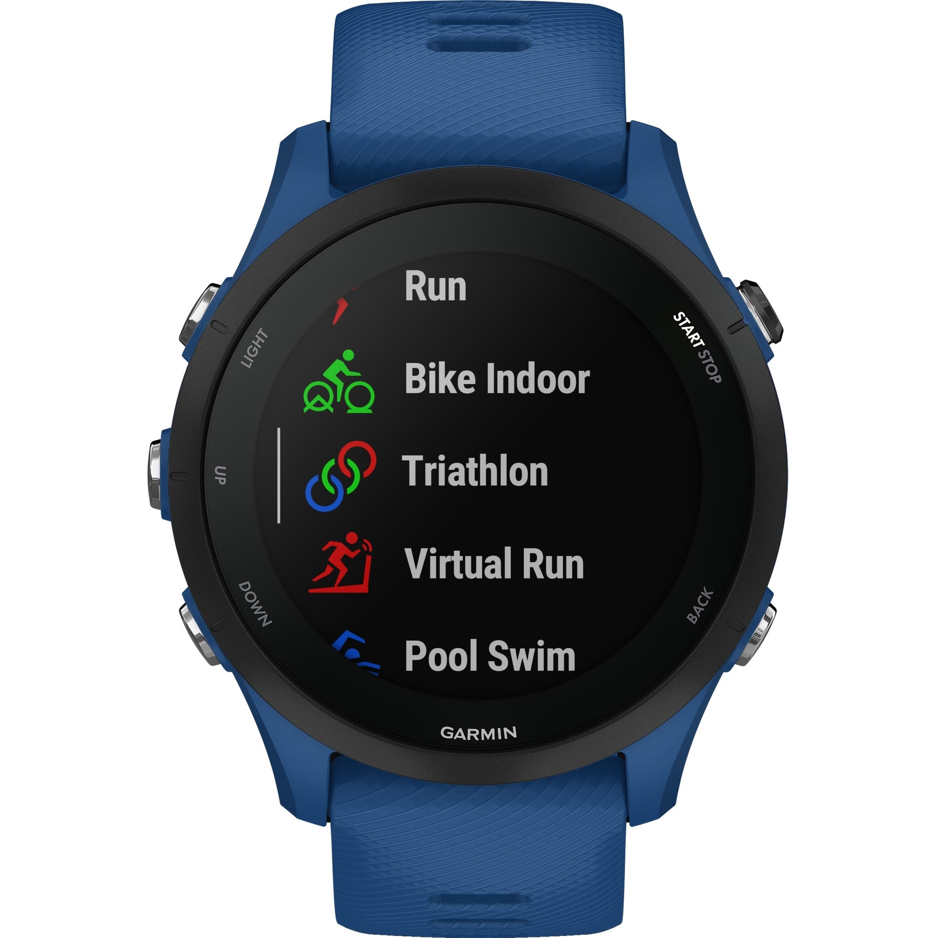 Garmin Forerunner 255 showing multi-sport activity selection menu-alternate-image7