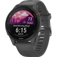 Garmin Forerunner 255 Smart Watch, GPS Fitness Tracker, Heart Rate Monitor, 4GB Music Player, Water Resistant 164ft, 30+ Sports Modes, Slate Gray - 010-02641-00 (1 Year Warranty)