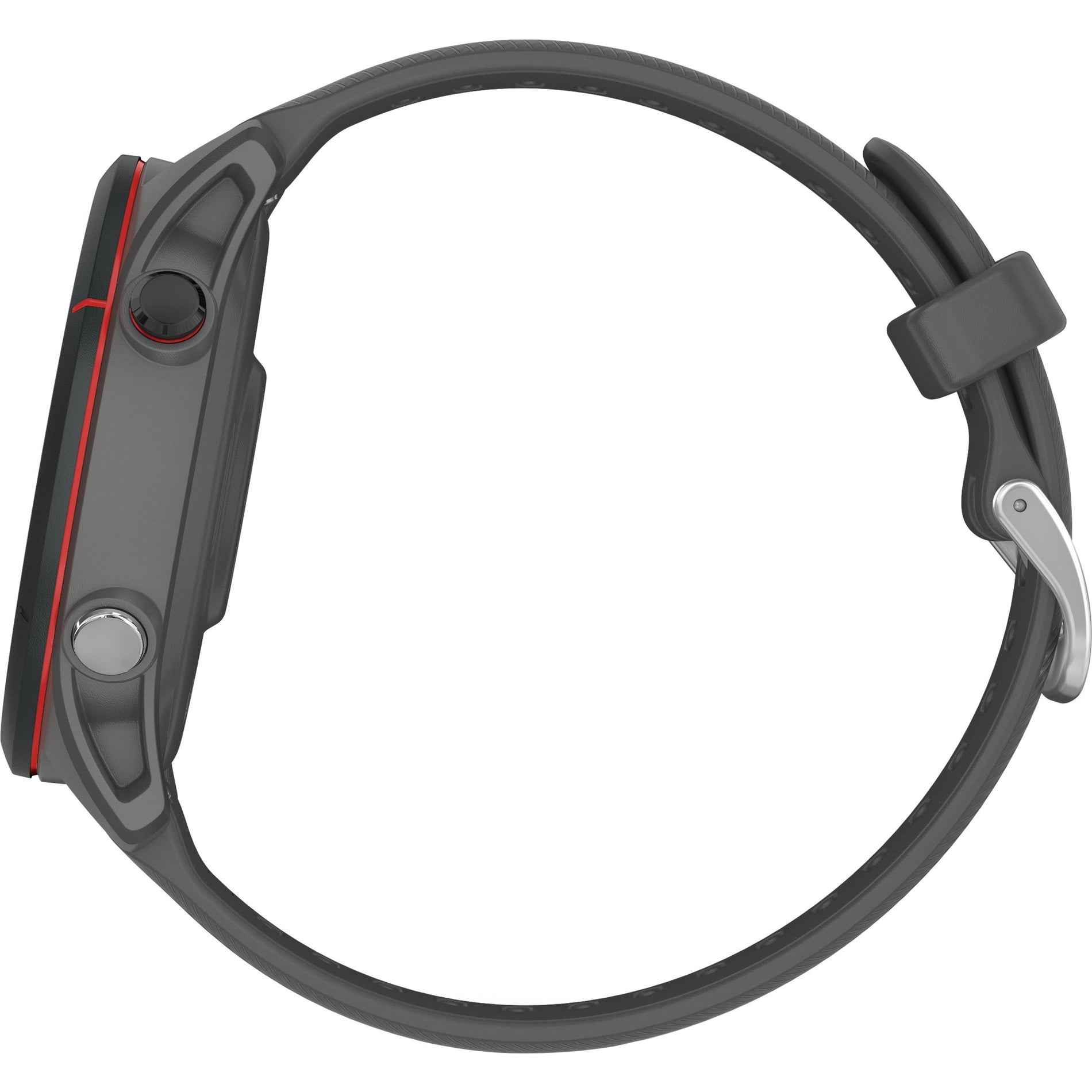 Profile view of Garmin Forerunner 255 highlighting durable construction and design elements-alternate-image4