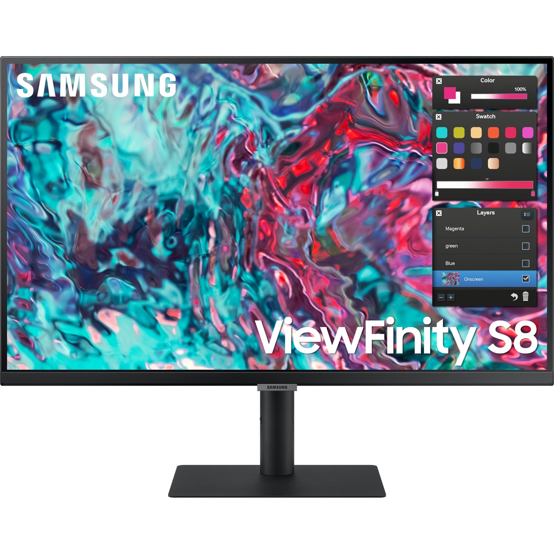 Samsung S27B800TGN ViewFinity UHD Monitor for Business, 27" 4K UHD LCD Monitor - Black