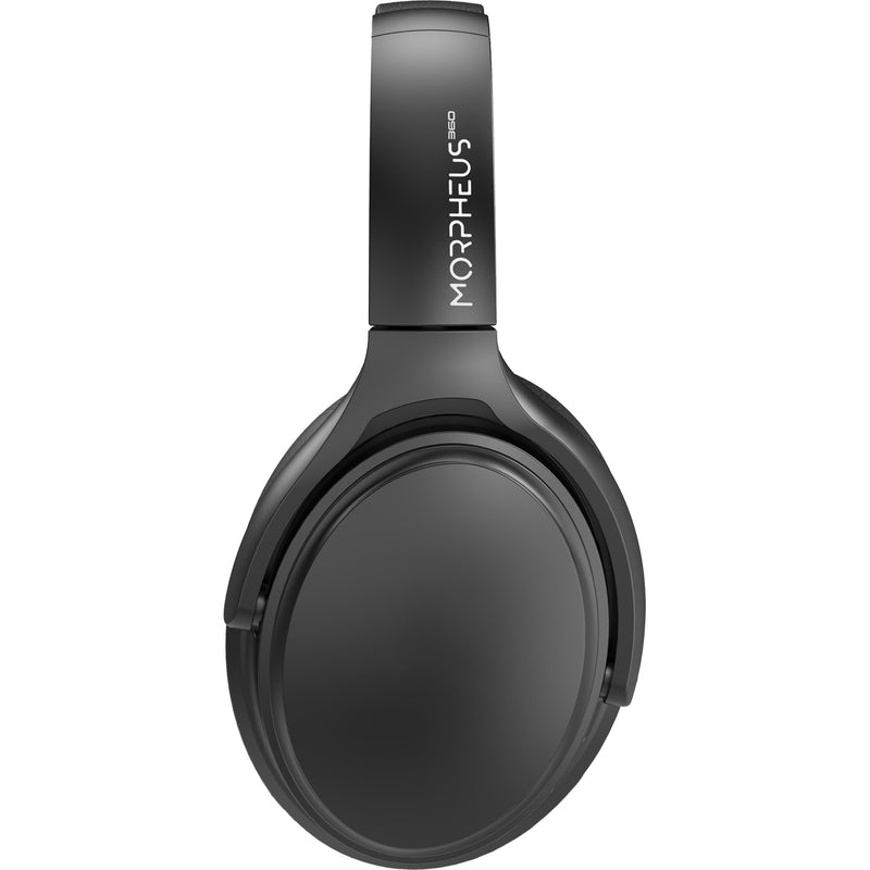 Side profile of Morpheus KRAVE headphones showing noise cancelling ear cup design