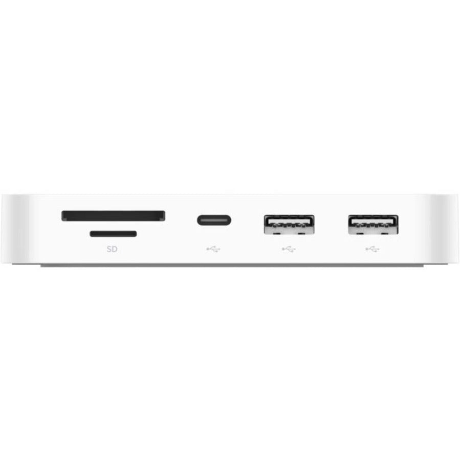 Belkin INC011TTWH Connect USB-C 6-in-1 Multiport-Hub mit Halterung Dockingstation für iMac PC MacBook Chromebook USB-C-Geräte und Geräte mit Thunderbolt 3-Anschluss