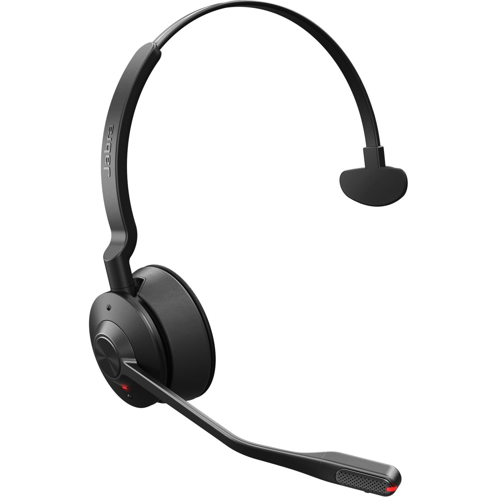 Side view of Jabra Engage 55 mono wireless headset showing boom microphone and ear cushion design-alternate-image1