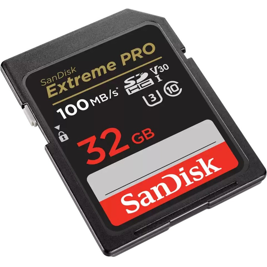 Angled view of SanDisk Extreme PRO SDHC card showing build quality and design details-alternate-image2