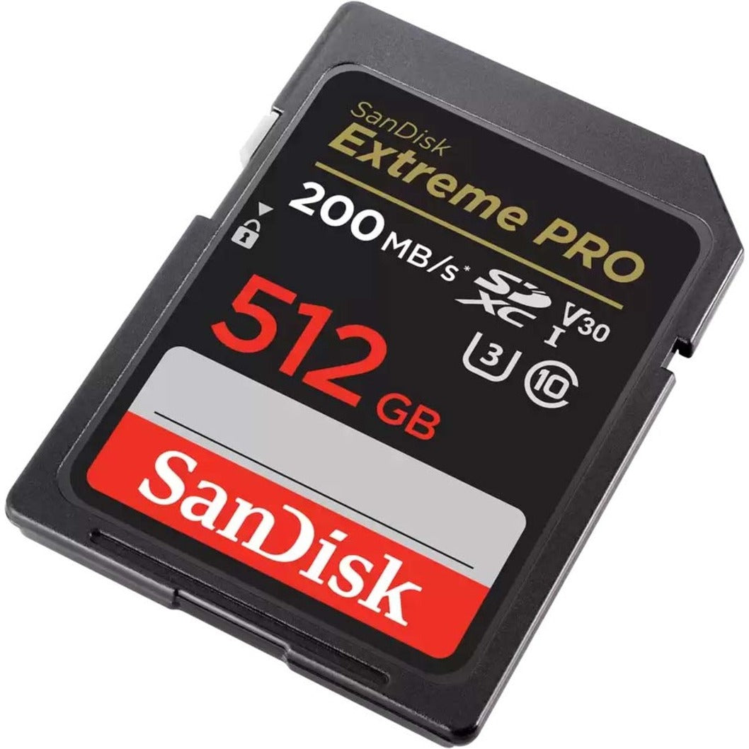 SanDisk SDSDXXD-512G-ANCIN Extreme PRO 512GB SDXC Card Garanzia a vita di 10 anni Classe di Velocità Video V30 Velocità di Lettura 200 MB/s Velocità di Scrittura 140 MB/s