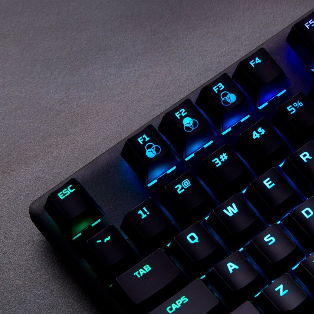 HyperX 4P5N9AA Alloy Origins Mechanical Gaming Keyboard HX Aqua (US Layout), RGB LED Backlight, Full-size Keyboard, Anti-ghosting