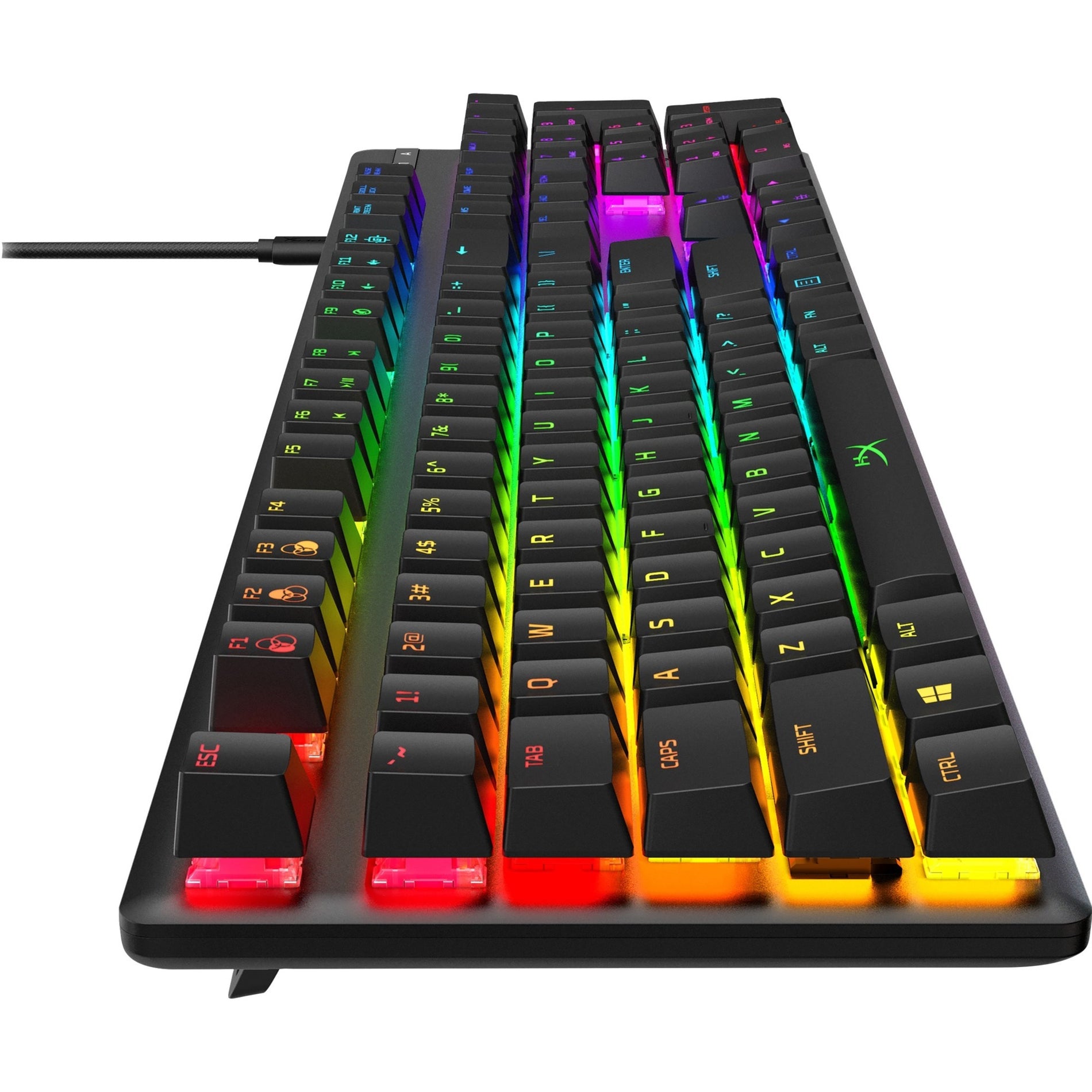 HyperX 4P5N9AA Alloy Origins Mechanical Gaming Keyboard HX Aqua (US Layout), RGB LED Backlight, Full-size Keyboard, Anti-ghosting