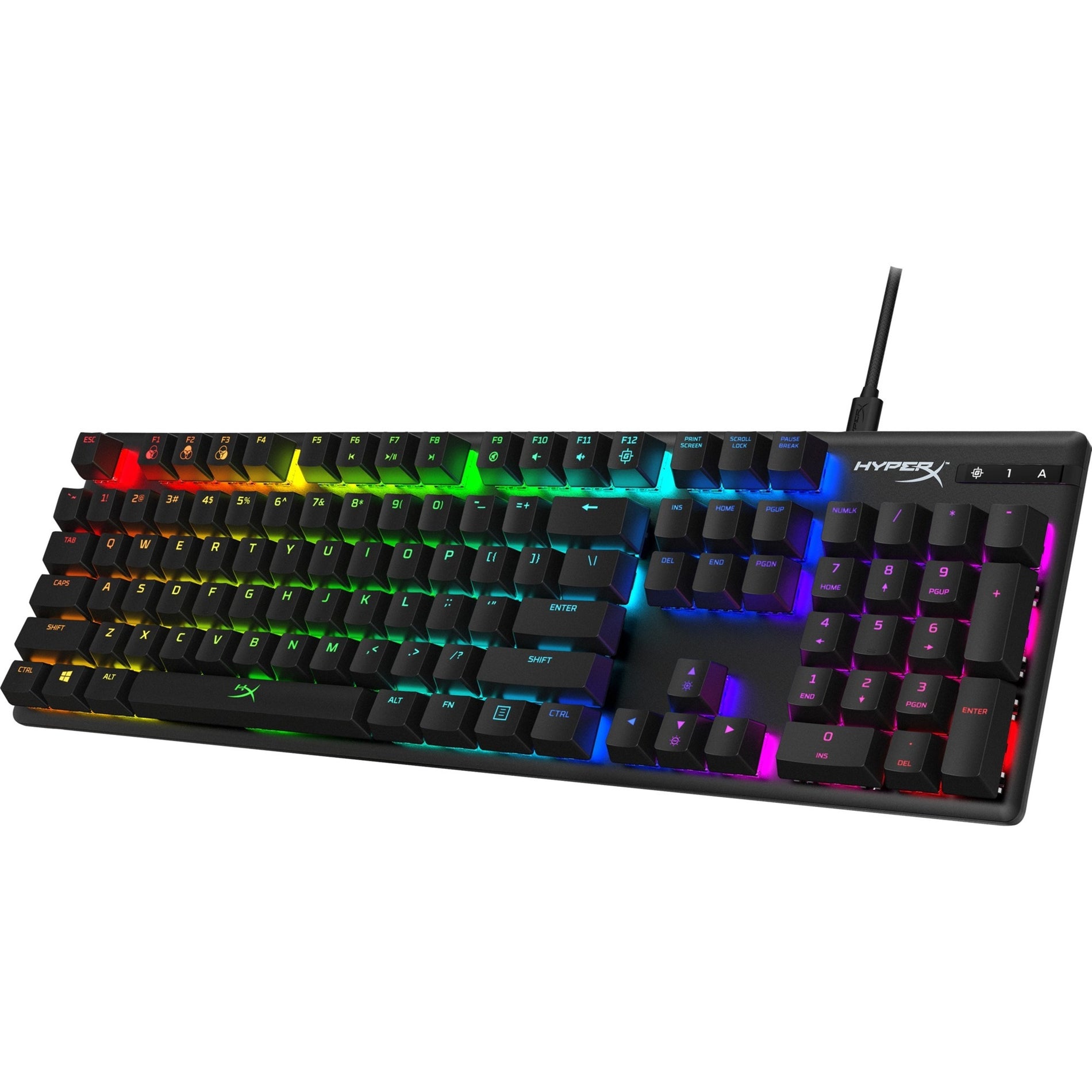 HyperX 4P5N9AA Alloy Origins Mechanical Gaming Keyboard HX Aqua (US Layout), RGB LED Backlight, Full-size Keyboard, Anti-ghosting