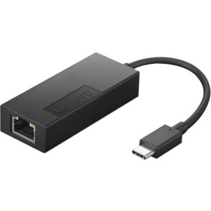 联想 4X91H17795 USB-C 至 2.5G 以太网适配器，USB Type C 设备的高速互联网连接。品牌名称翻译为“联想”。