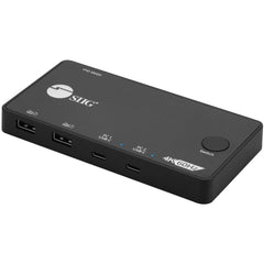 SIIG 2x1 USB-C 4K Video KVM Switch, Controls 2 Computers, 3840x2160 Resolution, HDMI 4K@60Hz, USB 2.0 Ports, RoHS REACH Compliant - CE-KV0B11-S1 (2 Year Warranty)